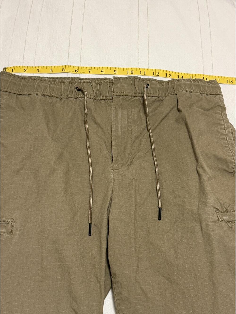 Mango MNG Olive Khaki Cargo Jogger Pants Men's Size 32 Drawstring Tapered - Picture 4 of 6